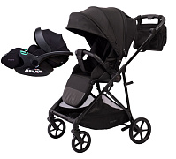 Прогулочная коляска Peppy Amici с автокреслом Verona Black Black рама Black
