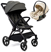Прогулочная коляска Peppy Vigo с автокреслом Jet Beige Antrazit антрацит