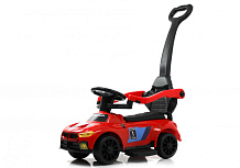 Детский толокар RiverToys F003FF-P с родительской ручкой красный
