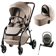 Коляска 3 в 1 Britax Roemer RIO Style и автокресло Baby-Safe PRO LUX Urban Olive + Vario Base 5Z Teak