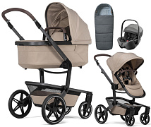 Детская коляска 3 в 1 Joolz Day 5 и автокресло Britax Roemer Baby-Safe Pro Style Mineral Grey + конверт в подарок без адаптеров Sandy taupe