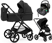 Коляска Agex Life 3 в 1 матовая рама с автокреслом i-Safe S Black ALB583 Black (Черный)