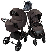 Детская коляска AmaroBaby Phenom 3 в 1 с автокреслом Rant Miro Graphite шоколадный