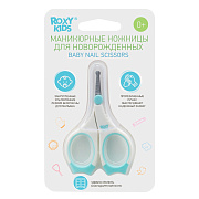 Маникюрные ножницы Roxy-Kids для новорожденных с прорезиненными ручками RPS-002 голубой