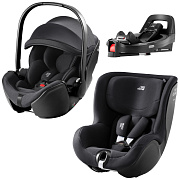 Набор 3 в 1 Britax Roemer автолюлька Baby-Safe Pro Classic + автокресло Dualfix 5Z Classic + база Vario Base 5Z Deep Black
