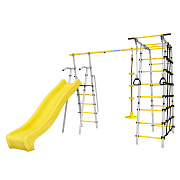 Дачный комплекс Romana Богатырь MAX + качели-диск 103.07.07 серый/жёлтый