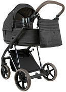 Детская коляска Roan Sol Vintage Luxury 2.0 2 в 1 PIX/55/D Pixel/Dark/Nickel/руч.Cappuccino