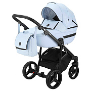 Детская коляска Adamex Cortina 3 в 1 CT-205 (кожа голубая+голубой)