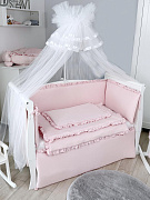 Комплект постельного белья Lepre New Royal Collection 4 предмета 120х90 см розовая пастель