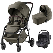 Коляска 3 в 1 Britax Roemer RIO LUX и автокресло Baby-Safe Core Midnight Grey Urban olive