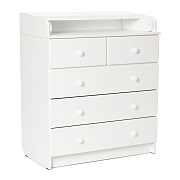 Детский пеленальный комод Bebizaro Waxed Five 05 WHITE PREMIUM