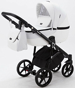 Детская коляска Adamex Bibione 2 в 1 BI-PS76 (БЕЛАЯ РОГОЖКА+БЕЛ.КОЖА)