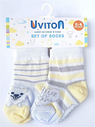 Носочки Uviton Puppy Собачка 0-6 мес 2 пары 0187 ЧЗ