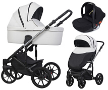 Детская коляска Riko Nano Thermo Ecco 3 в 1 с автокреслом Rant Cruise Black 02 White (белый)