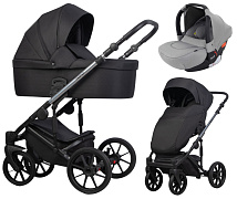Детская коляска Riko Nano Thermo 3 в 1 с автокреслом Rant Cruise Grey 13 Black (черный)