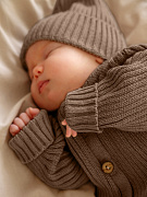 Шапочка вязаная AmaroBaby Pure Love Tot, демисезонная ЧЗ коричневый 42