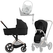 Коляска Cybex Priam IV Rosegold complete Cloud T Urban Mobility White Base T 4 в 1 Sepia Black