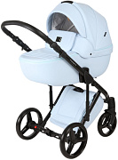 Детская коляска Adamex Luciano Deluxe 2 в 1 Q111 (ГОЛУБ. 100% КОЖА)