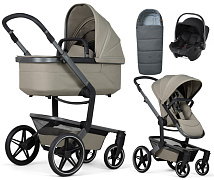 Детская коляска 3 в 1 Joolz Day 5 и автокресло Baby-Safe Core Space Black + конверт в подарок Sage green
