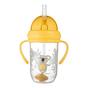 Поильник непроливайка Canpol babies Exotic Animals с трубочкой 270 мл от 6 мес 56/606 желтый