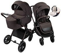Детская коляска AmaroBaby Phenom 3 в 1 с автокреслом Rant Cruise Beige шоколадный