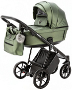 Детская коляска Adamex Belissa Deluxe 2 в 1 B-SM14 (ЗЕЛЁН.ПЕРЛ.КОЖА)