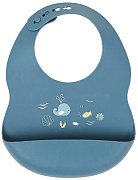 Фартук нагрудный Nattou силиконовый голубой (infinity blue) 876414