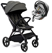 Прогулочная коляска Peppy Vigo с автокреслом Welldon Crown 2 Grey Antrazit антрацит