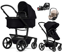 Детская коляска 4 в 1 Joolz Day 5 и автокресло Britax Roemer Baby-Safe Pro Style Teak без адаптеров и база Vario Base 5Z Space Black