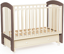 Детская кроватка Bebizaro Regency Teddy маятник универсальный с ящиком BZRYTYMYA/06/VA/CA Vanilla/cacao
