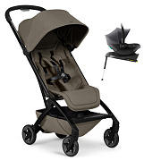 Прогулочная коляска Joolz Aer 2 и автокресло Baby-Safe Core Midnight Grey и база Baby-Safe Core Hazel brown