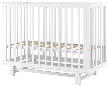 Кровать детская Incanto Papi New продольный маятник, автостенка белый