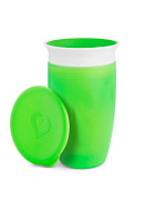 Поильник непроливайка Munchkin Miracle 360° с крышкой 296 мл. с 12 мес. 12096/51860G зеленый