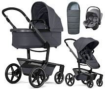 Детская коляска 3 в 1 Joolz Day 5 и автокресло Baby-Safe Core Frost Grey без адаптеров + конверт в подарок Stone grey