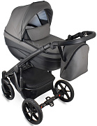 Детская коляска Bexa Ideal Eco 2 в 1 IE06 черный+т.серая кожа