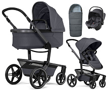 Детская коляска 3 в 1 Joolz Day 5 и автокресло Baby-Safe Core Midnight Grey2 без адаптеров + конверт в подарок Stone grey