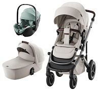 Коляска 3 в 1 Britax Roemer Smile 5Z LUX и автокресло Baby-Safe PRO Jade Green Soft Taupe