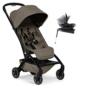 Прогулочная коляска Joolz Aer 2 и автокресло Baby-Safe Core Frost Grey и база Baby-Safe Core Hazel brown