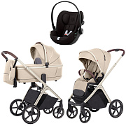 Коляска Carrello Vector CRL-6550 и автокресло Cybex Cloud G i-Size Magic Black 3 в 1 Seashell Beige
