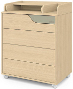 Детский пеленальный комод Атон Esmee 805 с Push и органайзером дуб винченца-оливковый