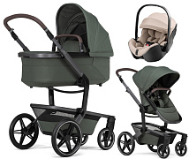 Детская коляска 3 в 1 Joolz Day 5 и автокресло Britax Roemer Baby-Safe Pro Style Teak без адаптеров Forest Green