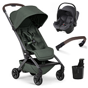 Прогулочная коляска Joolz Aer 2 SE и автокресло Baby-Safe Core Midnight Grey Forest green