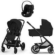 Коляска Cybex Balios S Lux BLK complete Cloud G Moon Black 3 в 1 Moon Black с дождевиками