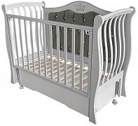Детская кроватка Антел Luiza-333 (универсальный маятник,колеса, мягкая стенка) лунная ночь