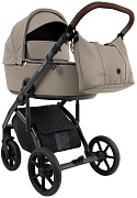 Детская коляска Roan Bass Next Кожа 2.0 2 в 1 BNL/71/2 Cappucino/Black/ руч.Коричневый