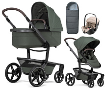 Детская коляска 3 в 1 Joolz Day 5 и автокресло Britax Roemer Baby-Safe Pro Style Teak + конверт в подарок без адаптеров Forest green