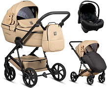 Детская коляска Tutis Viva 6 Plus Teddy 3 в 1 с автокреслом Elo Lux EduSky Black 1612111 Creamy