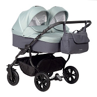 Детская коляска для двойни Indigo Charlotte Sity Duo 2 в 1 Cs 02 т.серый+шалфей