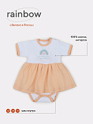 Платье-боди Rant Rainbow с коротким рукавом 7680 Peach 74