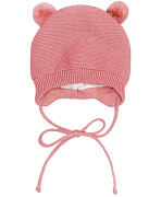 Шапочка вязаная AmaroBaby Pure Love Pompony с подкладом ЧЗ розовый 40